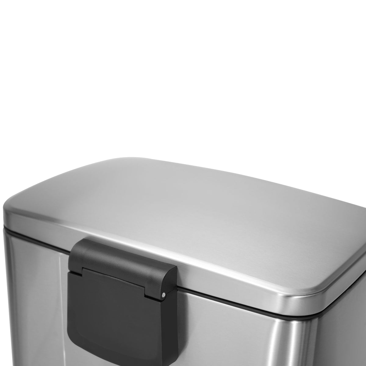 10 Liter Rectangular Bathroom Slim Stainless Steel Trash Can-Mega Casa