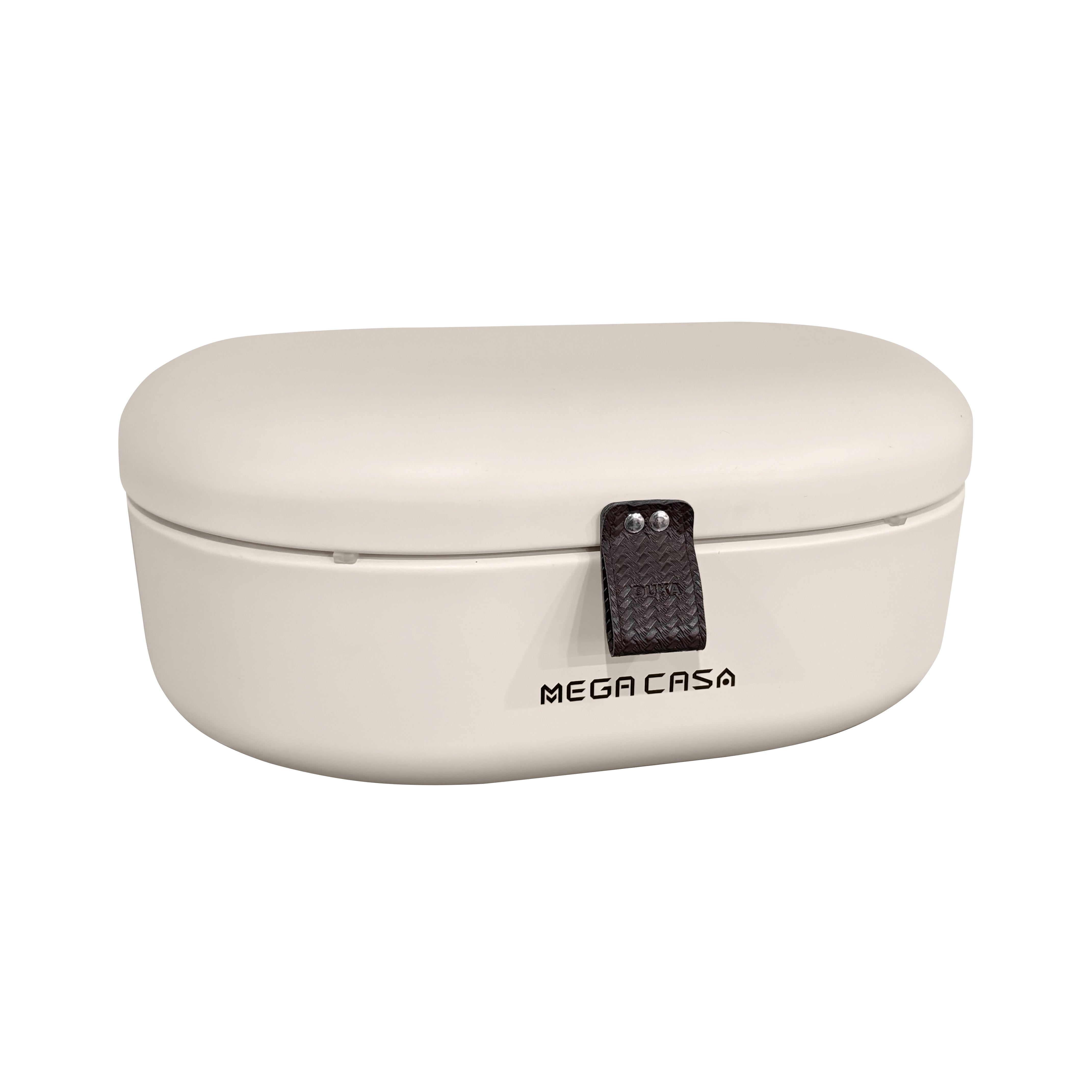 Mega Casa Metal White Bread Box for Kitchen Countertop, Vintage Bread Holder for Rustic Kitchen