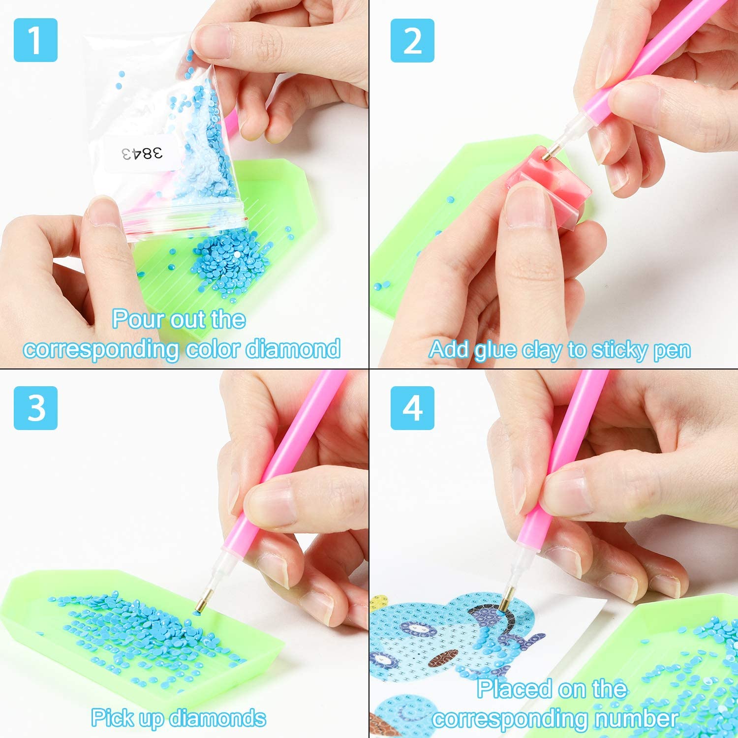 Kids Diamond Painting Stickers Kits Fun Educational DIY Craft