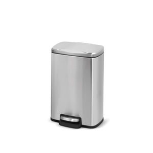 1.3 Gal./ 5 Liter Fingerprint Free Brushed Stainless Steel  Rectangular Bathroom and Office Trash Can